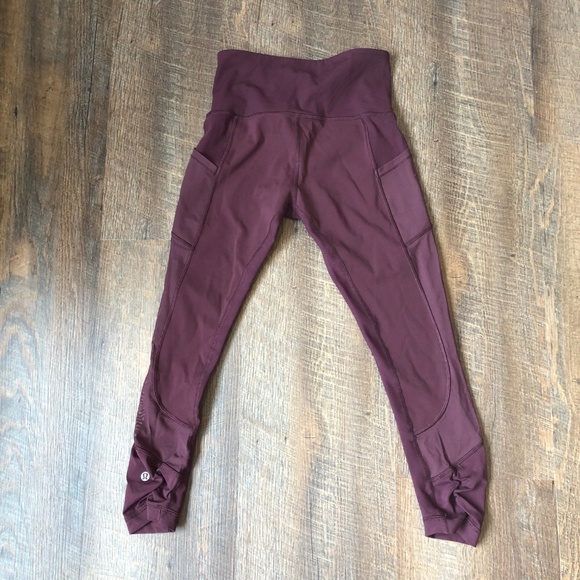 lululemon athletica Pants - Lululemon Seek The Heat Crop Rare Bordeaux Drama